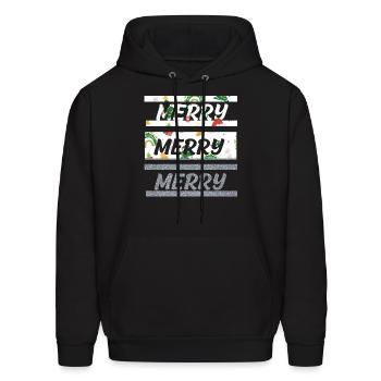 Merry, merry,merry - Men's Hoodie - black - Front - Elias (183cm)