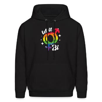 Prideful Bi Colors - Men's Hoodie - black - Front - Elias (183cm)