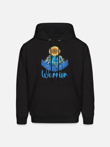 Huntington's disease awareness sunflower - Men's Hoodie - black