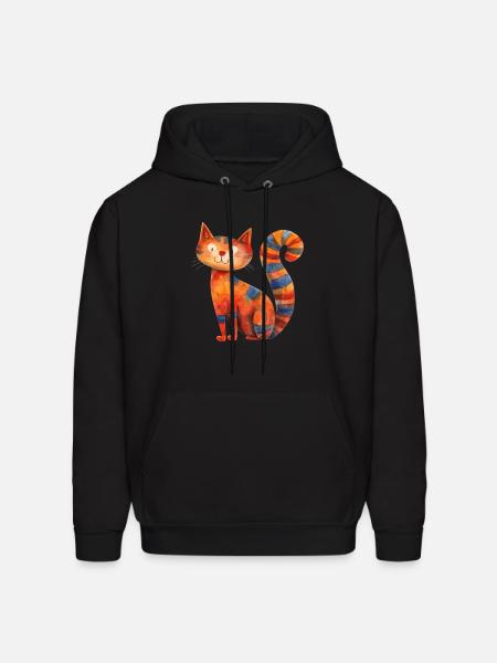 Funny Cat - Men's Hoodie - black