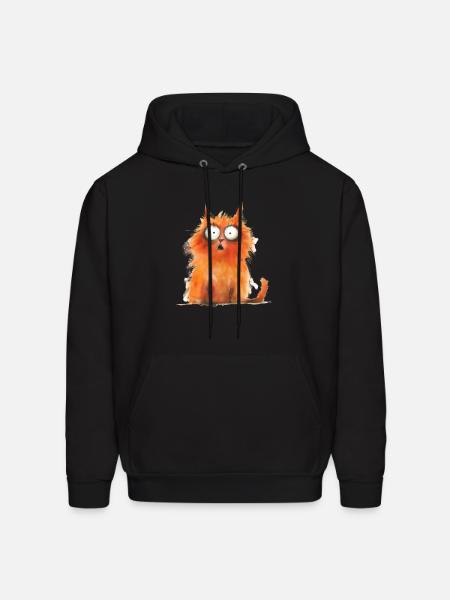 Funny Cat - Men's Hoodie - black
