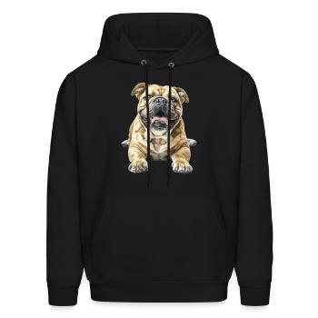 Bulldog - Men's Hoodie - black - Front - Elias (183cm)
