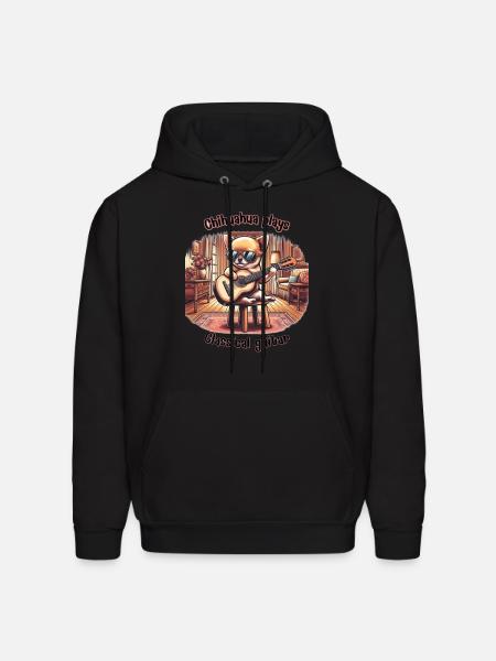 Mini Maestro Chihuahua Guitarist - Men's Hoodie - black