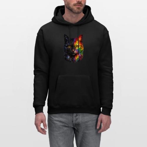 Cosmic Galaxy Rainbow Cat - Men's Hoodie