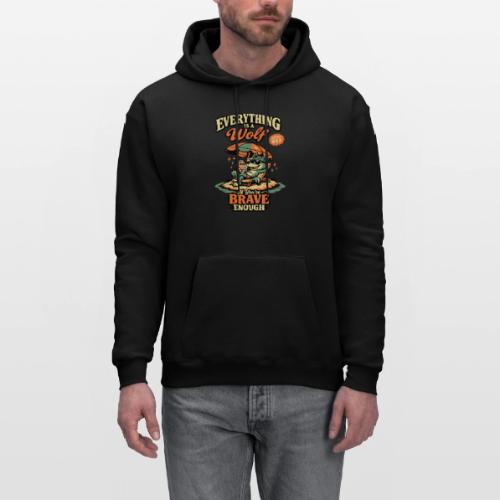 Everything Is A Wolf – Retro Chill - Men's Hoodie
