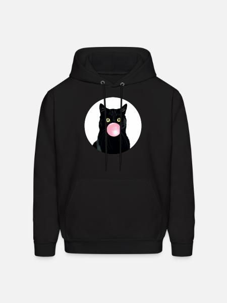BUBBLE CAT - Men's Hoodie - black