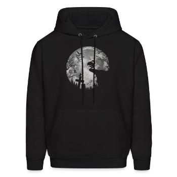 Halloween Werewolf Full Moon Bats and Black trick - Men's Hoodie - black - Front - Elias (183cm)
