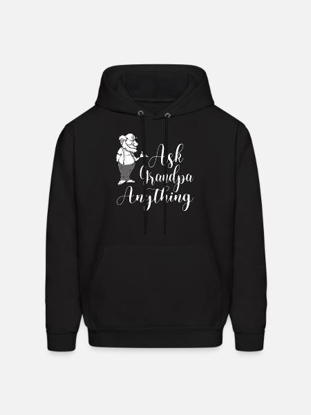 Ask Grandpa Anything - Men's Hoodie - black
