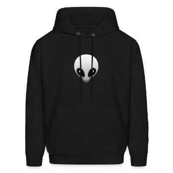 alien white face black eyes - Men's Hoodie - black - Front - Elias (183cm)