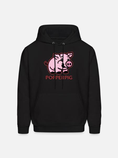 popper pig - Men's Hoodie - black