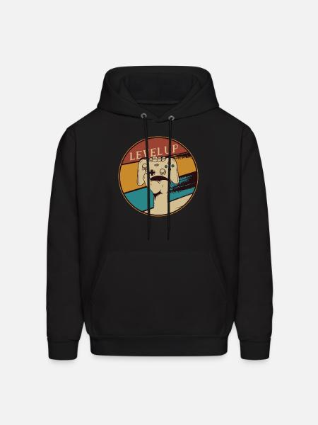 Level Up - Men's Hoodie - black