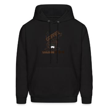 Caffeine Loading Funny Gift For Men women T-Shirt. - Men's Hoodie - black - Front - Elias (183cm)