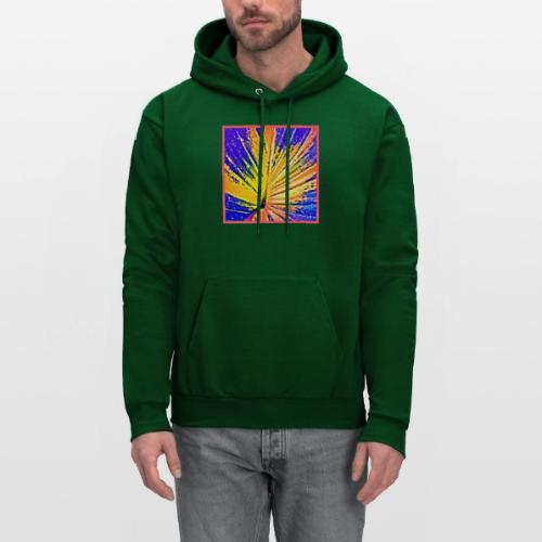 Vibrant Neon Leaf Pattern - Men's Hoodie