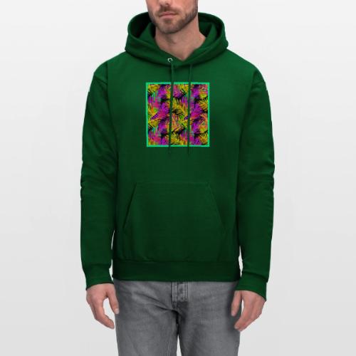 Chic Neon Leaf Lively Design - Men's Hoodie
