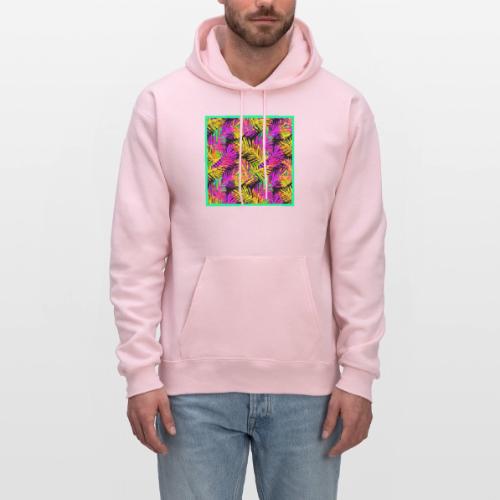 Chic Neon Leaf Lively Design - Men's Hoodie
