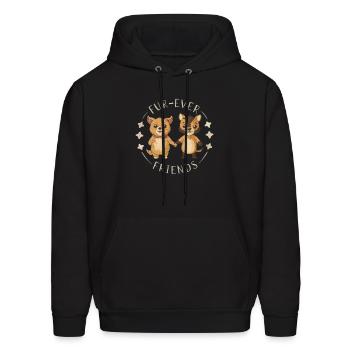 FUR-EVER FRIANDS - Men's Hoodie - black - Front - Elias (183cm)