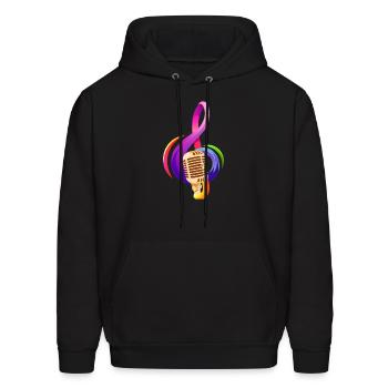Life is Music - Men's Hoodie - black - Front - Elias (183cm)