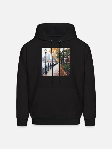Boston, Massachusetts - Men's Hoodie - black