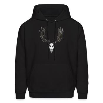 Big mule deer buck 2024 - Men's Hoodie - black - Front - Elias (183cm)