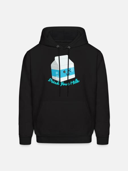 Drink Your Milk - Men's Hoodie - black