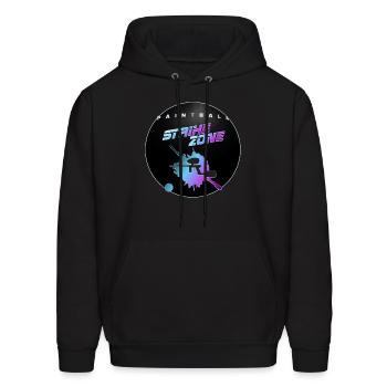 Strike Zonepaintball patch - Men's Hoodie - black - Front - Elias (183cm)