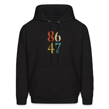anti-trump - Men's Hoodie - black - Front - Elias (183cm)