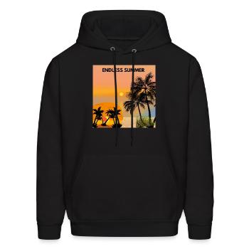 ENDLESS SUMMER T-Shirt – Vintage Su - Men's Hoodie - black - Front - Elias (183cm)