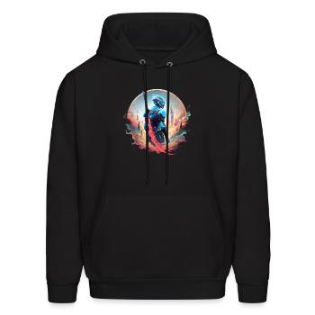 Futuristic Robot Art - Men's Hoodie - black - Front - Elias (183cm)