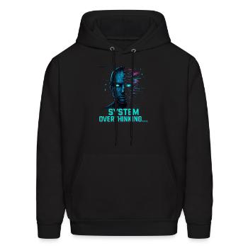 System Overthinking - Men's Hoodie - black - Front - Elias (183cm)