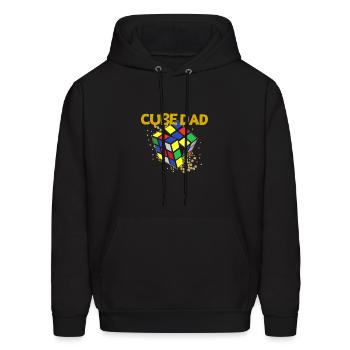 Cube Dad Funny Men Speed Cubing - Men's Hoodie - black - Front - Elias (183cm)