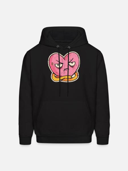 Disgusted Heart - Men's Hoodie - black