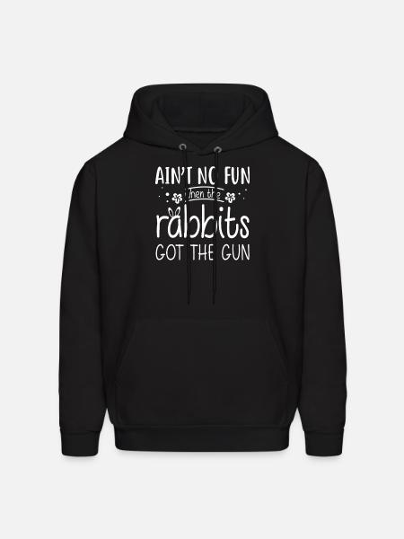 Ain’t no fun when the rabbit got the gun shirt - Men's Hoodie - black
