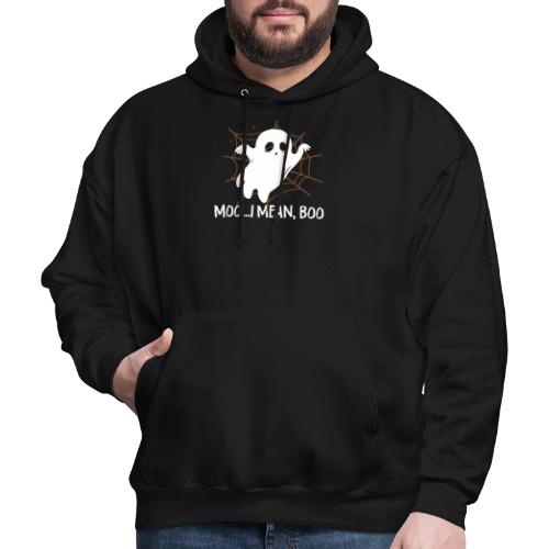 host Cow Moo I Mean Boo Funny halloween Cow Boo - Men's Hoodie
