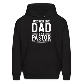 Pastor Dad Religious Father - Men's Hoodie - black - Front - Elias (183cm)
