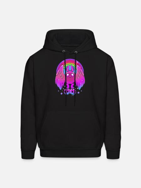 Pastel Gothic Rainbow Mothman - Men's Hoodie - black