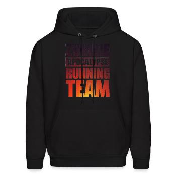 Zombie Apocalypse Running Team - Men's Hoodie - black - Front - Elias (183cm)