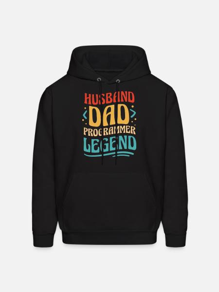 Husband dad programmer - Men's Hoodie - black