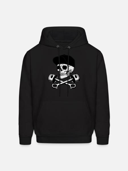 Skull & Pistons - Men's Hoodie - black