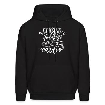 Chasing Toddlers Is My Cardio - Men's Hoodie - black - Front - Elias (183cm)