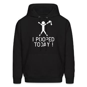 I POOPED TODAY - Men's Hoodie - black - Front - Elias (183cm)