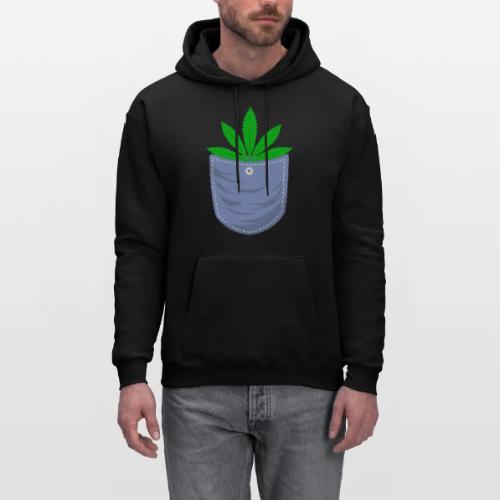 Jesting 420 Pocket Of Herb Weed Marijuana Design - Men's Hoodie