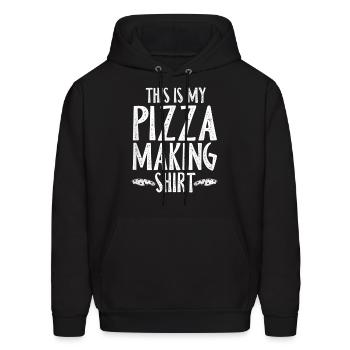 Pizza Making Funny This Is My Pizza Making - Men's Hoodie - black - Front - Elias (183cm)