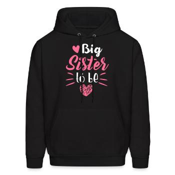 Sibling Announcement Tee - Men's Hoodie - black - Front - Elias (183cm)