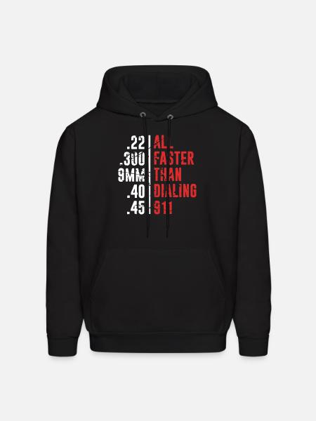 all faster than 911 - Men's Hoodie - black