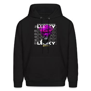 Lucky Streetwear - Men's Hoodie - black - Front - Elias (183cm)