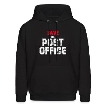 Save The Post Office - Men's Hoodie - black - Front - Elias (183cm)