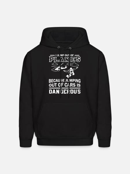 Jump Out Of Planes - Men's Hoodie - black