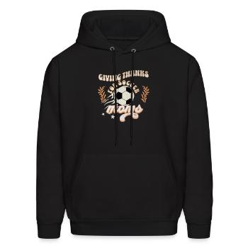 Giving Thanks for Soccer Moms - Men's Hoodie - black - Front - Elias (183cm)