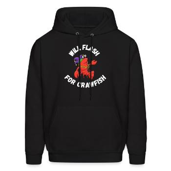 Will Flash for Crawfish - Men's Hoodie - black - Front - Elias (183cm)