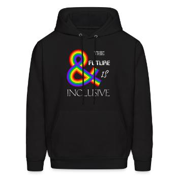 The Future Is Inclusive - Men's Hoodie - black - Front - Elias (183cm)